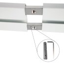 Vorhangschiene Aluminium (inkl. Wandträger) Weiß "1 Lauf" 210cm (90cm + 120cm)