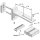 Vorhangschiene Aluminium (inkl. Wandträger) Weiß "1 Lauf" 210cm (90cm + 120cm)