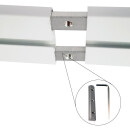 Vorhangschiene Aluminium Weiß "1 Lauf" 210cm (90cm + 120cm)