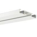 Vorhangschiene Aluminium Weiß "1 Lauf" 210cm (90cm + 120cm)