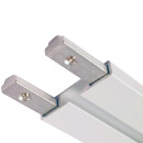 Vorhangschiene Aluminium Weiß "1 Lauf" 210cm (90cm + 120cm)