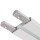Vorhangschiene Aluminium Weiß "1 Lauf" 210cm (90cm + 120cm)