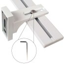 Vorhangschiene Aluminium (inkl. Wandträger) Weiß "2 Lauf" 90cm