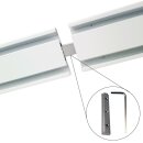 Vorhangschiene Aluminium (inkl. Wandträger) Weiß "2 Lauf" 90cm