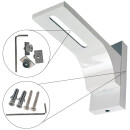 Vorhangschiene Aluminium (inkl. Wandträger) Weiß "2 Lauf" 180cm (2x90cm)