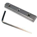 Vorhangschiene Aluminium (inkl. Wandträger) Weiß "2 Lauf" 180cm (2x90cm)