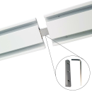 Vorhangschiene Aluminium Weiß "2 Lauf" 180cm ( 2x90cm )