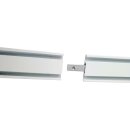 Vorhangschiene Aluminium Weiß "2 Lauf" 180cm (2x90cm)