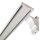 Vorhangschiene Aluminium (inkl. Wandträger) Weiß "2 Lauf" 210cm (90cm + 120cm)