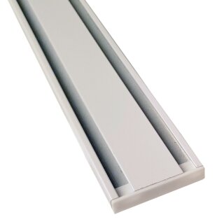 Vorhangschiene Aluminium Weiß "2 Lauf" 240cm (2x120cm)