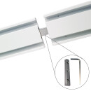 Vorhangschiene Aluminium Weiß "2 Lauf" 240cm (2x120cm)