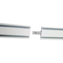 Vorhangschiene Aluminium Weiß "2 Lauf" 240cm (2x120cm)