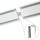 Vorhangschiene Aluminium Weiß "2 Lauf" 240cm (2x120cm)
