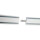 Vorhangschiene Aluminium Weiß "2 Lauf" 240cm (2x120cm)