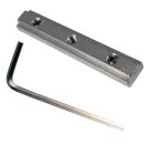 Vorhangschiene Aluminium Weiß "3 Lauf" 180cm (2x90cm)