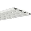 Vorhangschiene Aluminium Weiß "3 Lauf" 180cm (2x90cm)