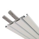 Vorhangschiene Aluminium Weiß "3 Lauf" 180cm (2x90cm)