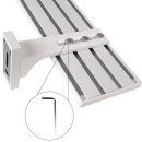 Vorhangschiene Aluminium (inkl. Wandträger) Weiß "3 Lauf" 330cm (90cm + 2x120cm)