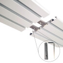 Vorhangschiene Aluminium Weiß "3 Lauf" 390cm (120cm + 3x90cm)