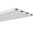 Vorhangschiene Aluminium Weiß "3 Lauf" 390cm (120cm + 3x90cm)