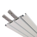 Vorhangschiene Aluminium Weiß "3 Lauf" 390cm (120cm + 3x90cm)