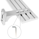 Vorhangschiene Aluminium ( inkl. Wandträger ) Weiß "4 Lauf" 180cm ( 2x90cm )