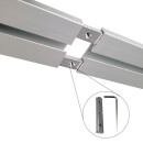 Vorhangschiene Aluminium Silber "1 Lauf" 90cm