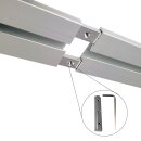 Vorhangschiene Aluminium (inkl. Wandträger) Silber "1 Lauf" 360cm (3x120cm)