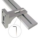 Vorhangschiene Aluminium (inkl. Wandträger) Silber "2 Lauf" 120cm