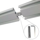 Vorhangschiene Aluminium (inkl. Wandträger) Silber "2 Lauf" 120cm