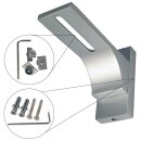 Vorhangschiene Aluminium (inkl. Wandträger) Silber "2 Lauf" 120cm