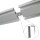 Vorhangschiene Aluminium (inkl. Wandträger) Silber "2 Lauf" 120cm