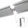 Vorhangschiene Aluminium Silber "2 Lauf" 120cm
