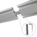 Vorhangschiene Aluminium (inkl. Wandträger) Silber "2 Lauf" 180cm (2x90cm)