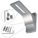 Vorhangschiene Aluminium (inkl. Wandträger) Silber "2 Lauf" 180cm (2x90cm)