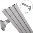 Vorhangschiene Aluminium (inkl. Wandträger) Silber "2 Lauf" 180cm (2x90cm)
