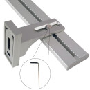Vorhangschiene Aluminium (inkl. Wandträger) Silber "2 Lauf" 210cm (90cm + 120cm)
