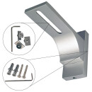 Vorhangschiene Aluminium (inkl. Wandträger) Silber "2 Lauf" 210cm (90cm + 120cm)
