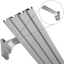 Vorhangschiene Aluminium (inkl. Wandträger) Silber "2 Lauf" 210cm (90cm + 120cm)