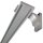 Vorhangschiene Aluminium (inkl. Wandträger) Silber "2 Lauf" 210cm (90cm + 120cm)