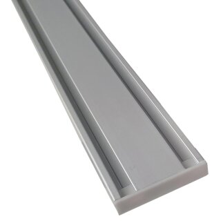 Vorhangschiene Aluminium Silber "2 Lauf" 210cm (90cm + 120cm)