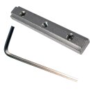 Vorhangschiene Aluminium Silber "2 Lauf" 210cm (90cm + 120cm)