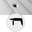 Vorhangschiene Aluminium Silber "2 Lauf" 210cm (90cm + 120cm)