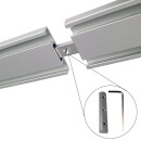 Vorhangschiene Aluminium (inkl. Wandträger) Silber "2 Lauf" 270cm (3x90cm)