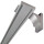 Vorhangschiene Aluminium (inkl. Wandträger) Silber "2 Lauf" 270cm (3x90cm)
