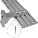 Vorhangschiene Aluminium (inkl. Wandträger) Silber "3 Lauf" 180cm (2x90cm)