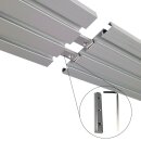 Vorhangschiene Aluminium (inkl. Wandträger) Silber "3 Lauf" 180cm (2x90cm)