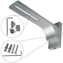Vorhangschiene Aluminium (inkl. Wandträger) Silber "4 Lauf" 420cm (2x120cm + 2x90cm)