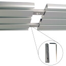 Vorhangschiene Aluminium Silber "4 Lauf" 480cm (4x120cm)