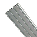 Vorhangschiene Aluminium Silber "4 Lauf" 480cm (4x120cm)